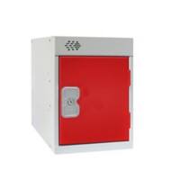 LINK51 Standard Deadlock Steel Locker 1 Doors Key lock 300 x 450 x 372 mm Grey, Red