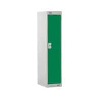Link51 Locker with Lockable 1 Door Steel 300 x 300 x 1382mm Grey & Green Standard Deadlock
