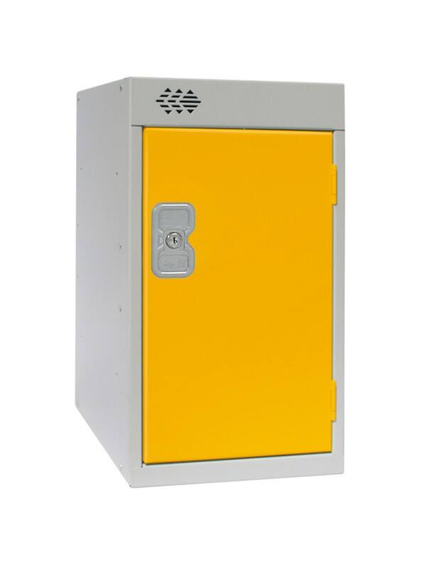 LINK51 Standard Deadlock Steel Locker 1 Doors Key lock 300 x 300 x 511 mm Grey, Yellow