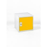 LINK51 Standard Deadlock Steel Locker 1 Doors Key lock 380 x 380 x 380 mm Grey, Yellow