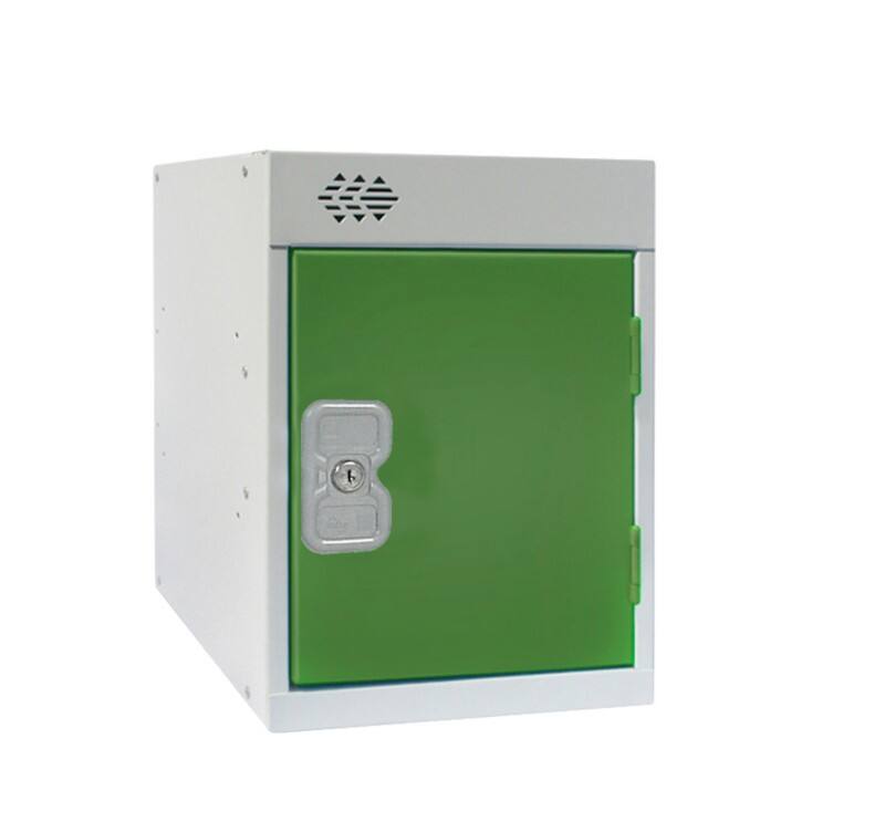 LINK51 Standard Deadlock Steel Locker 1 Doors Key lock 300 x 300 x 372 mm Green, Grey