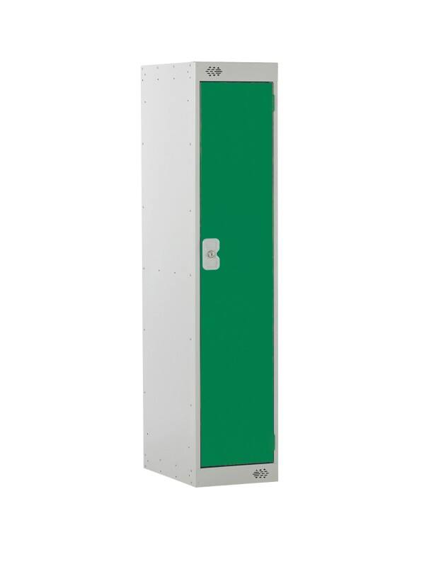 LINK51 Standard Deadlock Steel Locker 1 Doors Key lock 300 x 450 x 1,382 mm Green, Grey