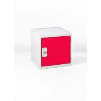 LINK51 Standard Deadlock Steel Locker 1 Doors Key lock 380 x 380 x 380 mm Grey, Red