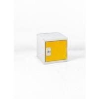 LINK51 Standard Deadlock Steel Locker 1 Doors Key lock 300 x 300 x 300 mm Grey, Yellow