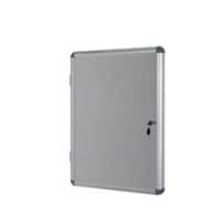 Bi-Office Enclore Indoor Lockable Notice Board Magnetic 15 x A4 Wall Mounted Ceramic, Steel 116 (W) x 98 (H) cm Grey
