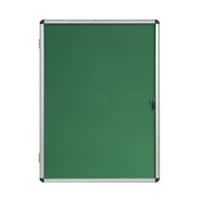 Bi-Office Enclore Indoor Lockable Notice Board Non Magnetic 12 x A4 Wall Mounted 94 (W) x 98.1 (H) cm Green