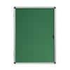 Bi-Office Enclore Indoor Lockable Notice Board Non Magnetic 40 x A4 Wall Mounted 243 (W) x 123 (H) cm Green