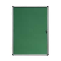Bi-Office Enclore Indoor Lockable Notice Board Non Magnetic 9 x A4 Wall Mounted 72 (W) x 98.1 (H) cm Green