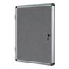 Bi-Office Enclore Indoor Lockable Notice Board Non Magnetic 15 x A4 Wall Mounted 116 (W) x 98 (H) cm Grey
