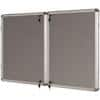 Bi-Office Enclore Indoor Lockable Notice Board Non Magnetic 32 x A4 Wall Mounted 183 (W) x 123 (H) cm Grey