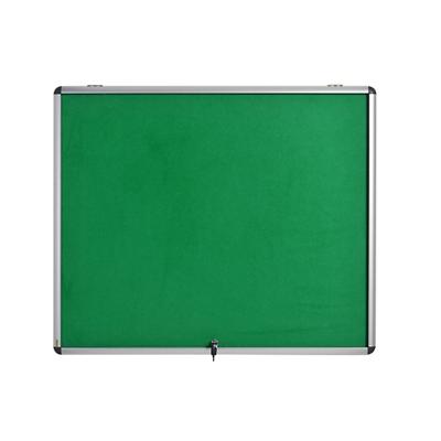 Bi-Office Enclore Fire Retardant Lockable Notice Board Non Magnetic 8 x A4 Wall Mounted 92.4 (W) x 65.3 (H) cm Green