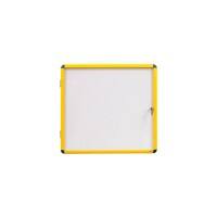 Bi-Office Ultrabrite Lockable Notice Board Magnetic 6 x A4 Wall Mounted 72 (W) x 67.4 (H) cm White