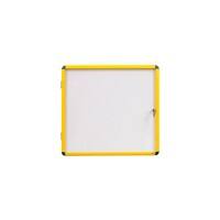 Bi-Office Ultrabrite Lockable Notice Board Magnetic 16 x A4 Wall Mounted 94 (W) x 128.8 (H) cm White