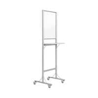 Bi-Office Floor Standing Standing Desk Mobile 550 x 720mm Acrylic, Aluminium Silver Anodised