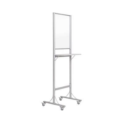 Bi-Office Floor Standing Standing Desk Mobile 550 x 720mm Acrylic, Aluminium Silver Anodised