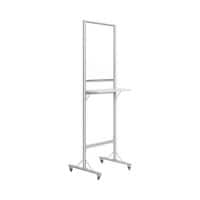 Bi-Office Floor Standing Standing Desk Mobile 550 x 720mm Transparent Acrylic, Aluminium Silver Anodised