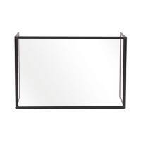 Bi-Office Freestanding Protective Screen Trio 900 x 600mm & 450 x 600mm Black Pack of 3