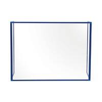 Bi-Office Freestanding Desktop Protective Screen Trio 1200 x 900mm & 600 x 900(2)mm Acrylic, Aluminium Frame Blue Pack of 3