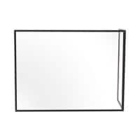 Bi-Office Freestanding Desktop Protective Screen Duo L Shaped 1200 x 900mm & 600 x 900mm Acrylic, Aluminium Frame Black Pack of 2