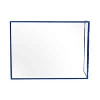 Bi-Office Freestanding Desktop Protective Screen Duo L Shaped 1200 x 900mm & 600 x 900mm Acrylic, Aluminium Frame Blue Pack of 2