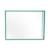 Bi-Office Freestanding Desktop Protective Screen Duo L Shaped 1200 x 900mm & 600 x 900mm Acrylic, Aluminium Frame Green Pack of 2