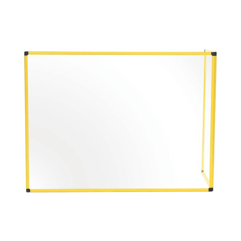 Bi-Office Protective Screen Acrylic, Aluminium 1,200 (W) x 900 (H) mm Freestanding Duo L Shaped Pack of 2