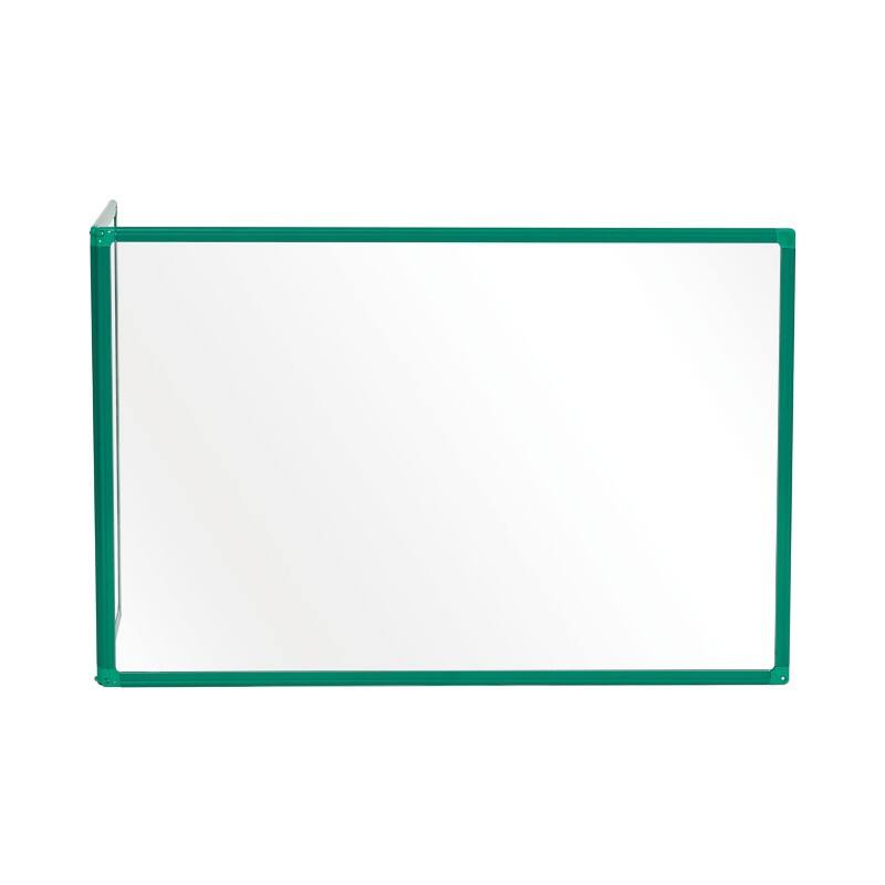 Bi-Office Protective Screen Aluminium, Tempered Glass 900 (W) x 600 (H) mm Freestanding Duo L Shaped Pack of 2