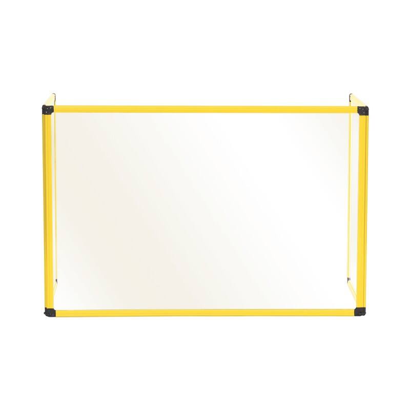 Bi-Office Protective Screen Aluminium, Tempered Glass 900 (W) x 600 (H) mm Freestanding Trio Pack of 3