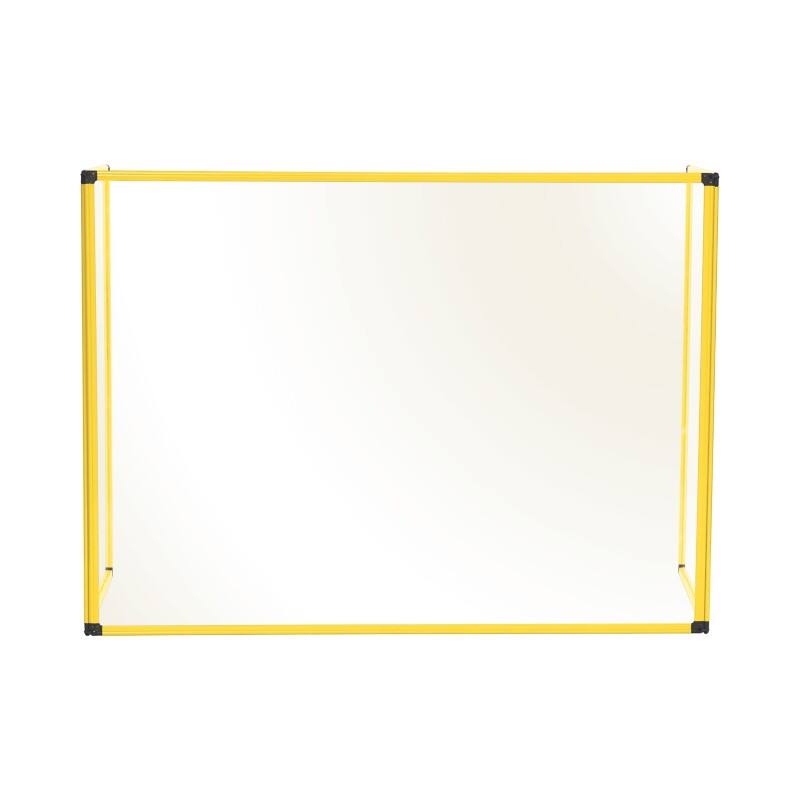 Bi-Office Protective Screen Aluminium, Tempered Glass 1,200 (W) x 900 (H) mm Freestanding Trio Pack of 3