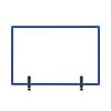 Bi-Office Tabletop Desktop Protective Screen with Clamps 1040 x 700mm Acrylic, Aluminium Frame Blue