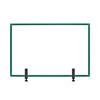 Bi-Office Tabletop Desktop Protective Screen with Clamps 900 x 600mm Acrylic, Aluminium Frame Green