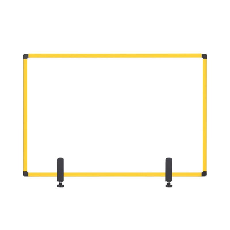 Bi-Office Protective Screen Acrylic, Aluminium 1,040 (W) x 700 (H) mm Desk Mounted Maya