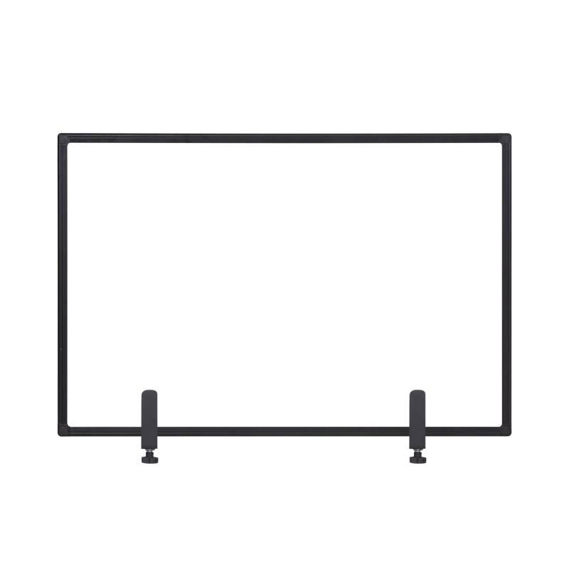 Bi-Office Protective Screen Aluminium, Tempered Glass 1,040 (W) x 700 (H) mm Desk Mounted Maya