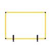 Bi-Office Tabletop Desktop Protective Screen with Clamps Maya 1200 x 900mm Tempered Glass, Aluminium Frame Yellow