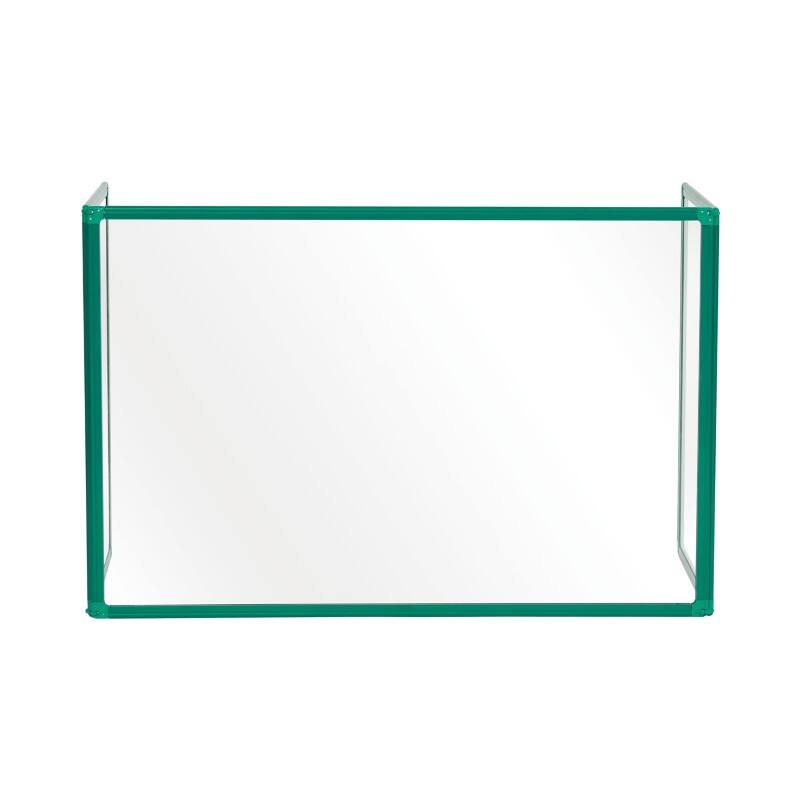 Bi-Office Protective Screen Aluminium, Tempered Glass 900 (W) x 600 (H) mm Freestanding Trio Pack of 3