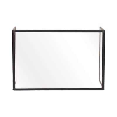 Bi-Office Freestanding Protective Screen with Aluminium Frame Trio 900 x 600mm & 450 x 600(2)mm Acrylic Black Pack of 3