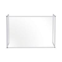 Bi-Office Freestanding Protective Screen with Aluminium Frame Trio 1200 x 900mm & 600 x 900(2)mm Acrylic Silver Anodised Pack of 3