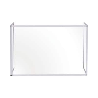 Bi-Office Freestanding Protective Screen with Aluminium Frame Trio 1200 x 900mm & 600 x 900(2)mm Acrylic Silver Anodised Pack of 3