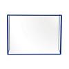 Bi-Office Freestanding Protective Screen with Aluminium Frame Trio 1200 x 900mm & 600 x 900(2)mm Acrylic Blue Pack of 3