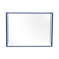 Bi-Office Freestanding Protective Screen with Aluminium Frame Trio 1200 x 900mm & 600 x 900(2)mm Acrylic Blue Pack of 3