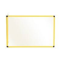 Bi-Office Freestanding Protective Screen Duo 900 x 600mm & 450 x 600mm Glass Yellow Pack of 2