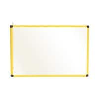 Bi-Office Freestanding Protective Screen Duo 900 x 600mm & 450 x 600mm Glass Yellow Pack of 2
