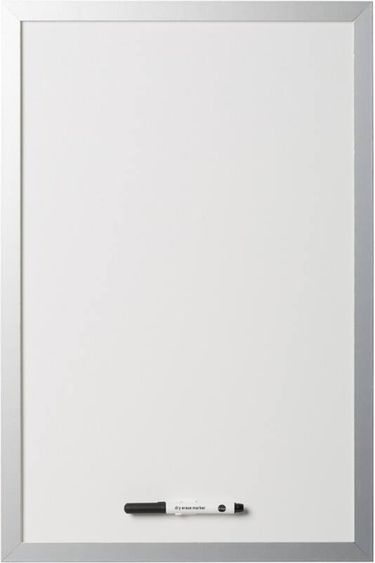 Bi-Office Positive Flow Cork, Lacquered Steel Noticeboard Magnetic 60 (W) x 1.9 (D) x 45 (H) cm Silver