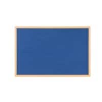 Bi-Office Earth Executive Blue Felt Noticeboard with Oak Frame 1800 x 1200mm