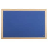 Bi-Office Earth Executive Blue Felt Noticeboard with Oak Frame 900 x 600mm