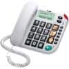 Maxcom Corded Telephone with LCD Display and Direct Photo Memory Buttons KXT480BB White