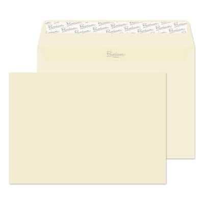 PREMIUM Business Envelopes C5 229 (W) x 162 (H) mm Adhesive Strip Cream 120 gsm Pack of 50