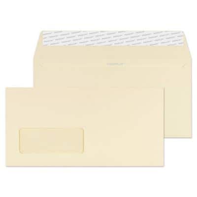 PREMIUM Business DL Envelopes Cream 220 (W) x 110 (H) mm Window 120 gsm Pack of 50