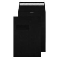 Creative Dark Coloured Gusset Envelopes C4 Peel & Seal 324 x 229 x 25 mm 140 gsm 9141W Jet Black Pack of 125