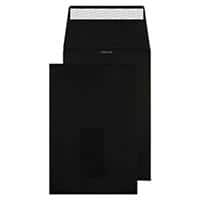 Creative Dark Coloured Gusset Envelopes C5 Peel & Seal 229 x 162 x 25 mm 140 gsm 6141W Jet Black Pack of 125